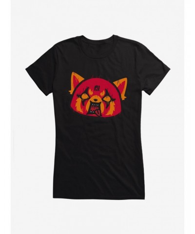 Aggretsuko Metal Rock Out To The Max Girls T-Shirt $8.76 T-Shirts