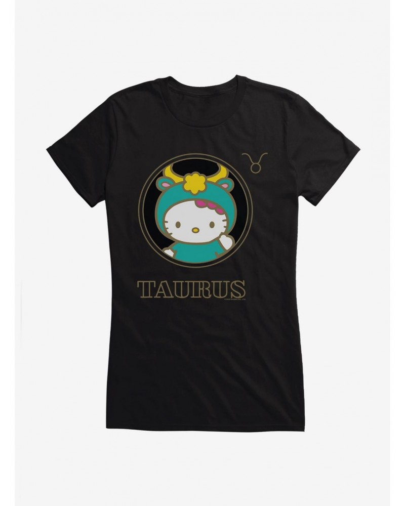 Hello Kitty Star Sign Taurus Stencil Girls T-Shirt $6.18 T-Shirts