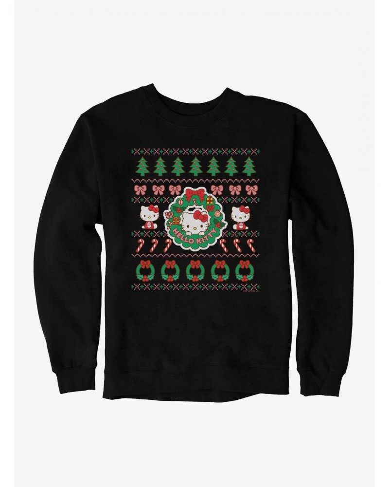 Hello Kitty Ugly Christmas Pattern Sweatshirt $11.51 Sweatshirts