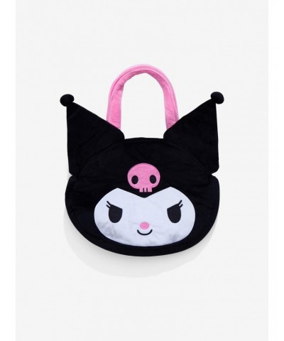 Kuromi Face Plush Tote Bag $17.10 Bags
