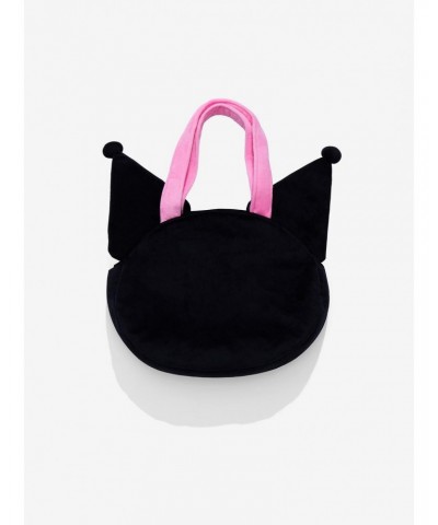 Kuromi Face Plush Tote Bag $17.10 Bags