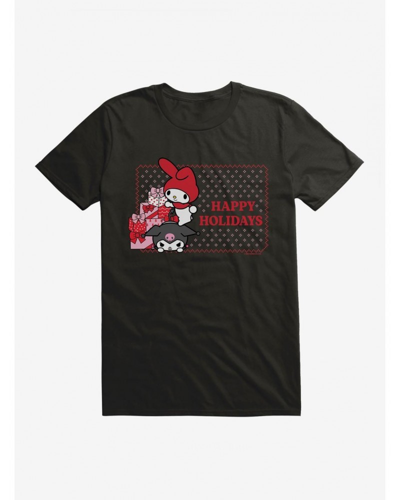 My Melody & Kuromi Holiday Presents Ugly Christmas T-Shirt $6.12 T-Shirts