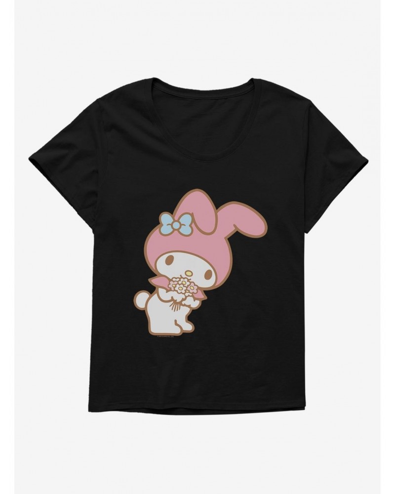 My Melody Bouquet Of Flowers Girls T-Shirt Plus Size $11.33 T-Shirts