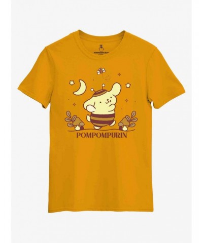 Pompompurin Bee Boyfriend Fit Girls T-Shirt Plus Size $6.00 T-Shirts