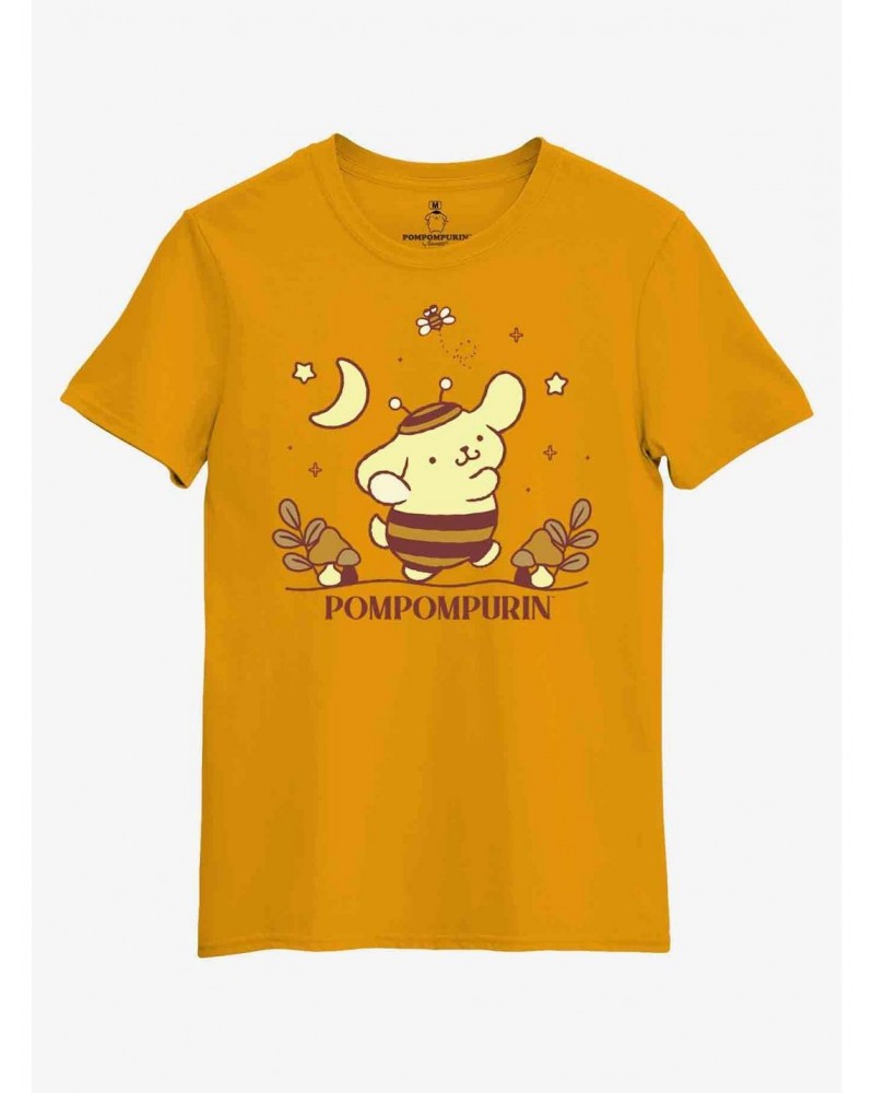 Pompompurin Bee Boyfriend Fit Girls T-Shirt Plus Size $6.00 T-Shirts
