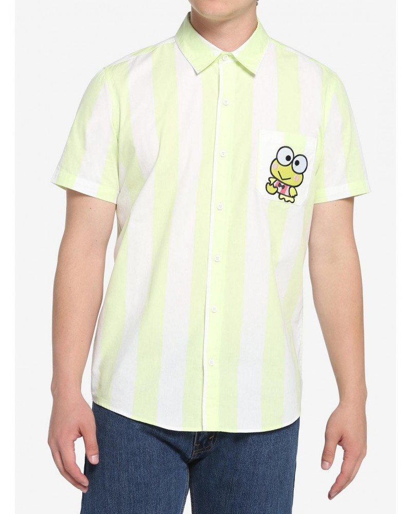 Keroppi Stripe Woven Button-Up $6.27 Button-Up
