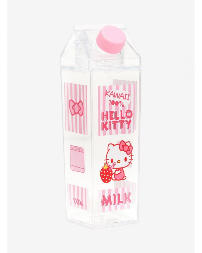 Hello Kitty Strawberry Milk Carton Water Bottle $3.70 Water Bottles