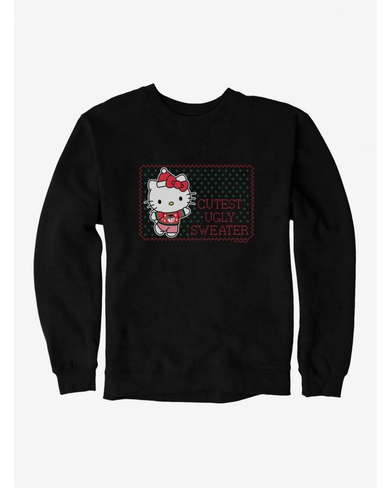 Hello Kitty Cutest Ugly Christmas Sweatshirt $10.63 Sweatshirts