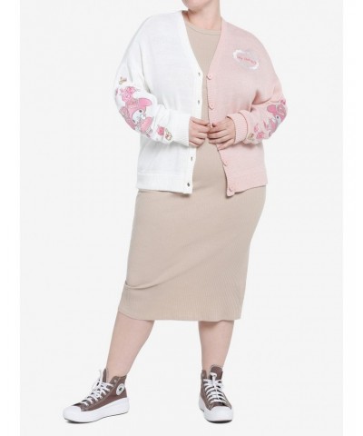 My Melody Pink & White Split Girls Cardigan Plus Size $15.81 Cardigans
