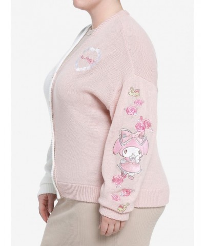 My Melody Pink & White Split Girls Cardigan Plus Size $15.81 Cardigans