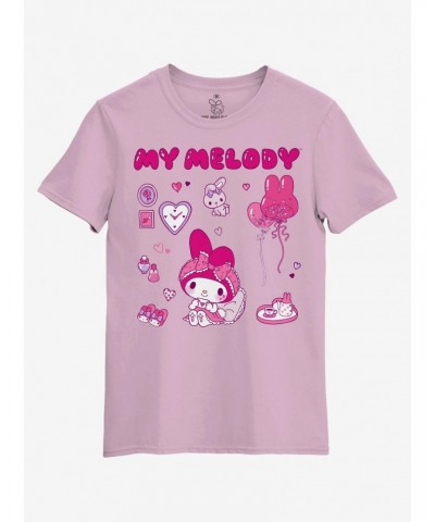 My Melody Sleepover Boyfriend Fit Girls T-Shirt $9.16 T-Shirts