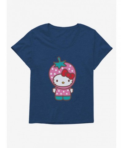 Hello Kitty Five A Day Strawberry Hat Girls T-Shirt Plus Size $6.94 T-Shirts