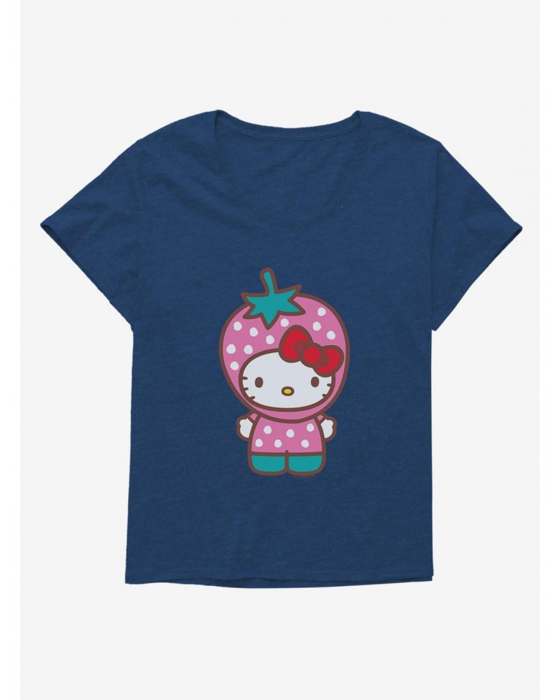 Hello Kitty Five A Day Strawberry Hat Girls T-Shirt Plus Size $6.94 T-Shirts