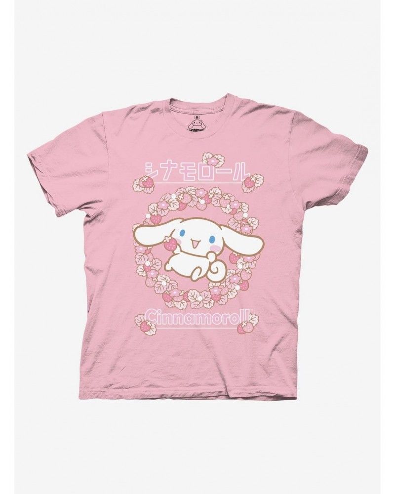 Cinnamoroll Strawberries Boyfriend Fit Girls T-Shirt $9.76 T-Shirts