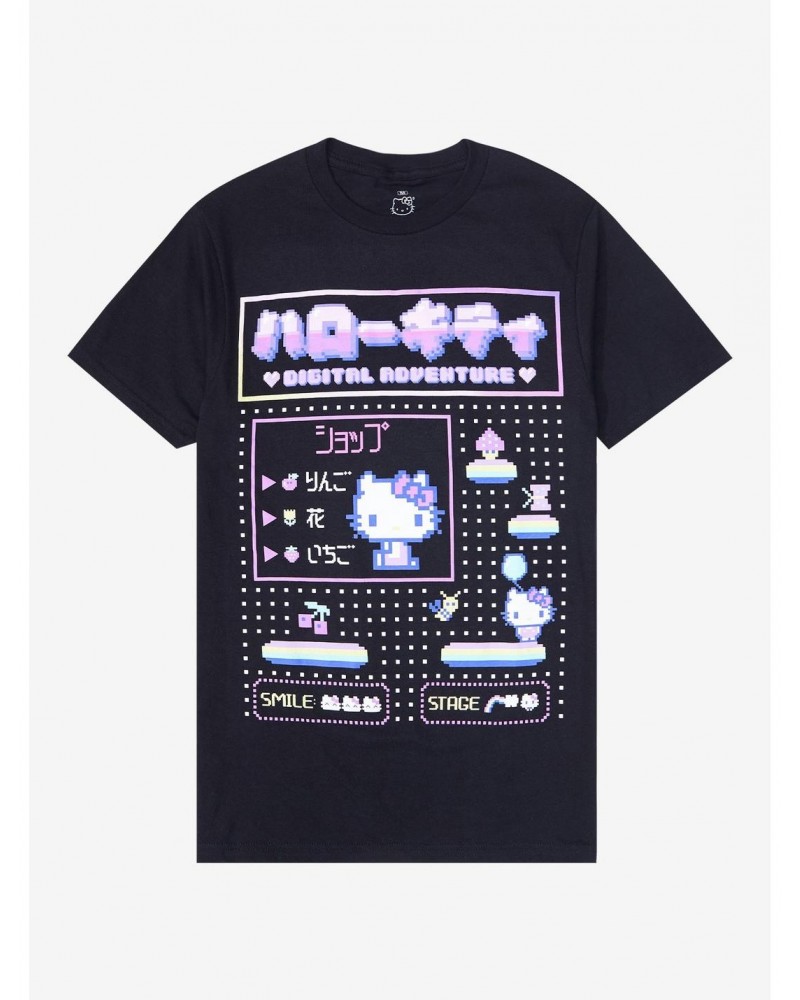 Hello Kitty 8-Bit Game Boyfriend Fit Girls T-Shirt $6.57 T-Shirts