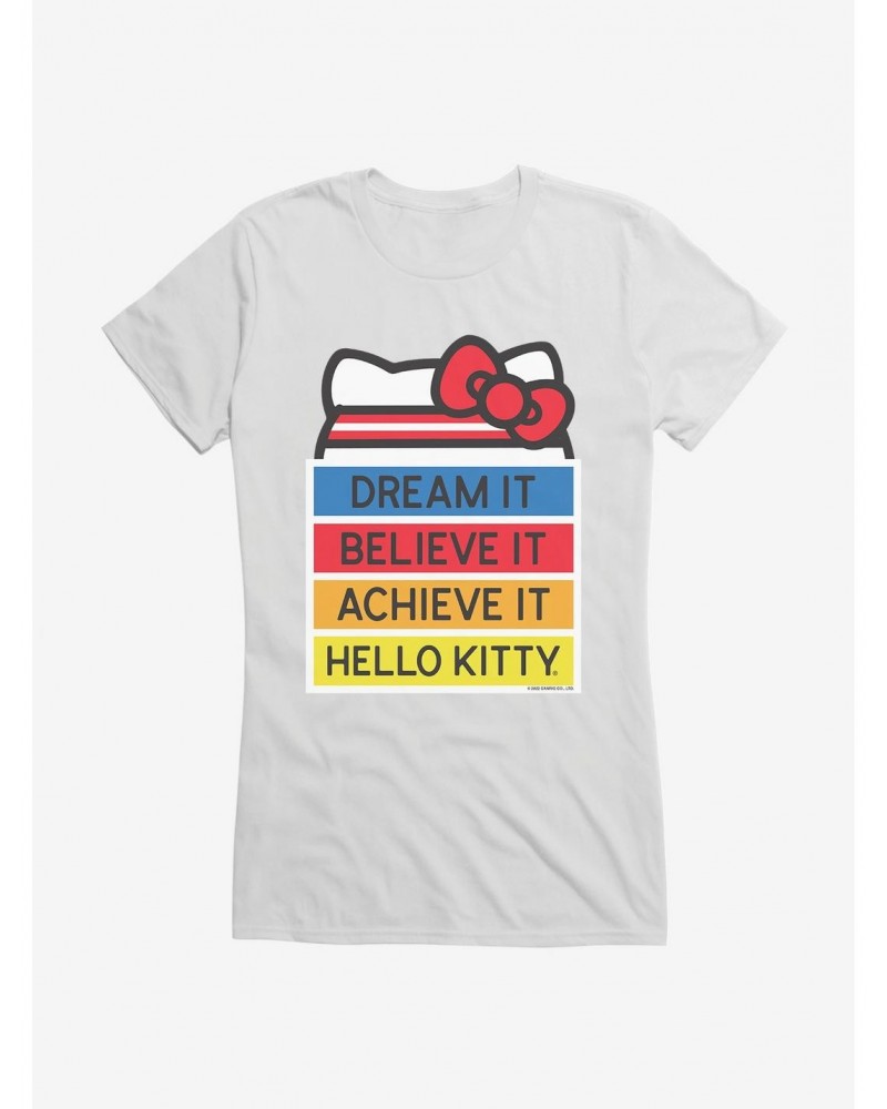 Hello Kitty Dream It Believe It Achieve It Girls T-Shirt $6.97 T-Shirts