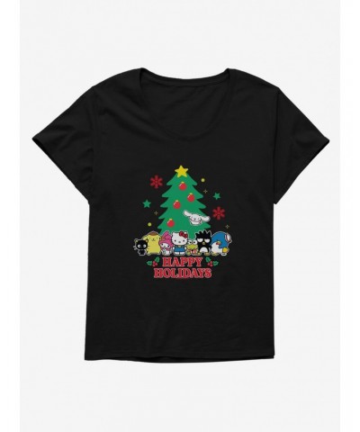 Hello Kitty and Friends Happy Holidays Girls T-Shirt Plus Size $8.13 T-Shirts