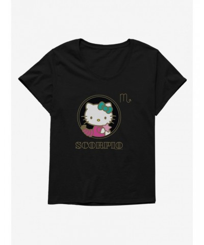 Hello Kitty Star Sign Scorpio Stencil Girls T-Shirt Plus Size $8.32 T-Shirts
