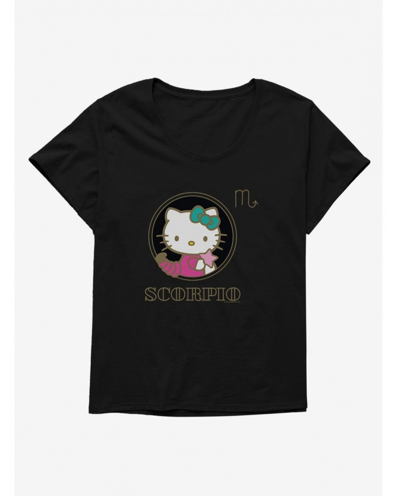 Hello Kitty Star Sign Scorpio Stencil Girls T-Shirt Plus Size $8.32 T-Shirts