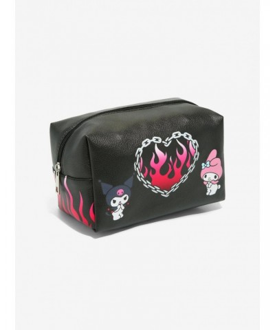 My Melody & Kuromi Flame Heart Makeup Bag $6.59 Bags