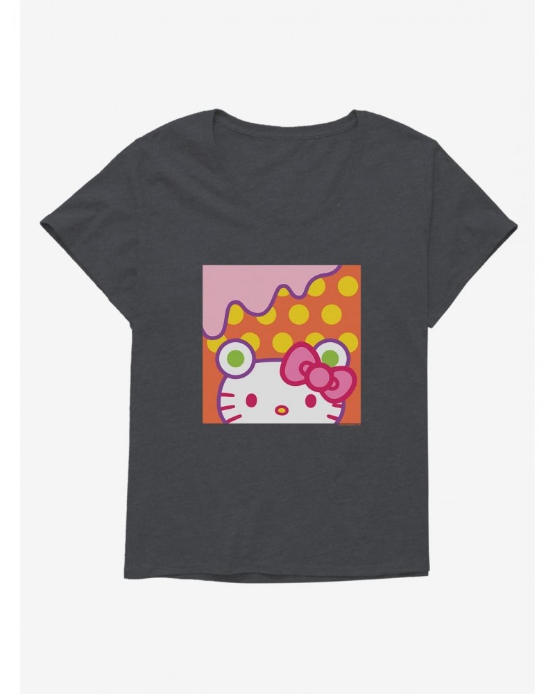 Hello Kitty Sweet Kaiju Melting Girls T-Shirt Plus Size $10.87 T-Shirts