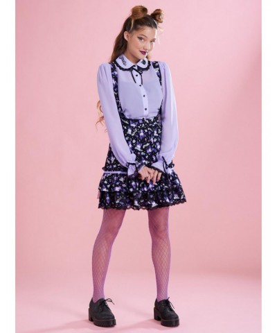 Kuromi Fortune Teller Tiered Suspender Skirt $13.29 Skirts