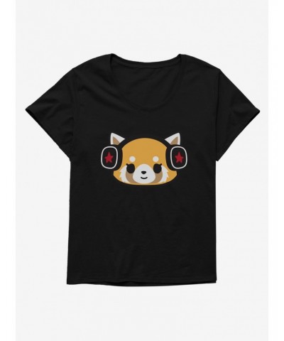 Aggretsuko Metal Headphones Girls T-Shirt Plus Size $9.25 T-Shirts