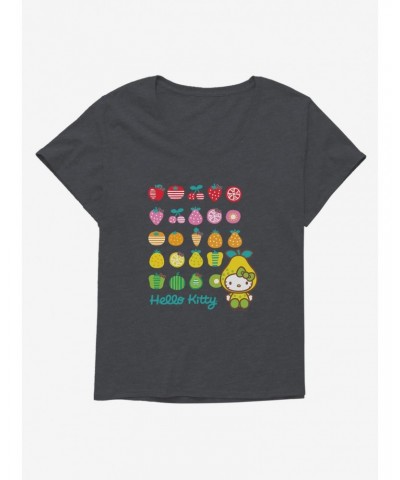 Hello Kitty Five A Day Healthy Logo Girls T-Shirt Plus Size $8.09 T-Shirts