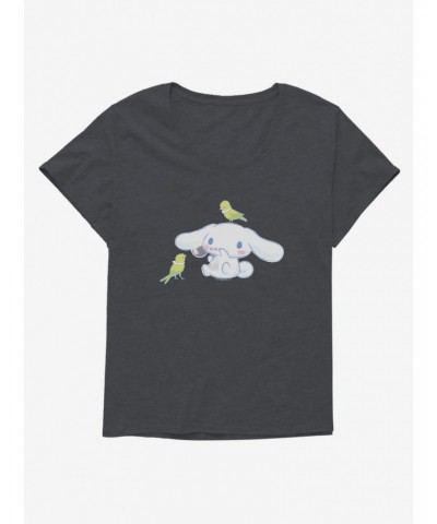 Cinnamoroll Bubbles And Birds Girls T-Shirt Plus Size $11.10 T-Shirts