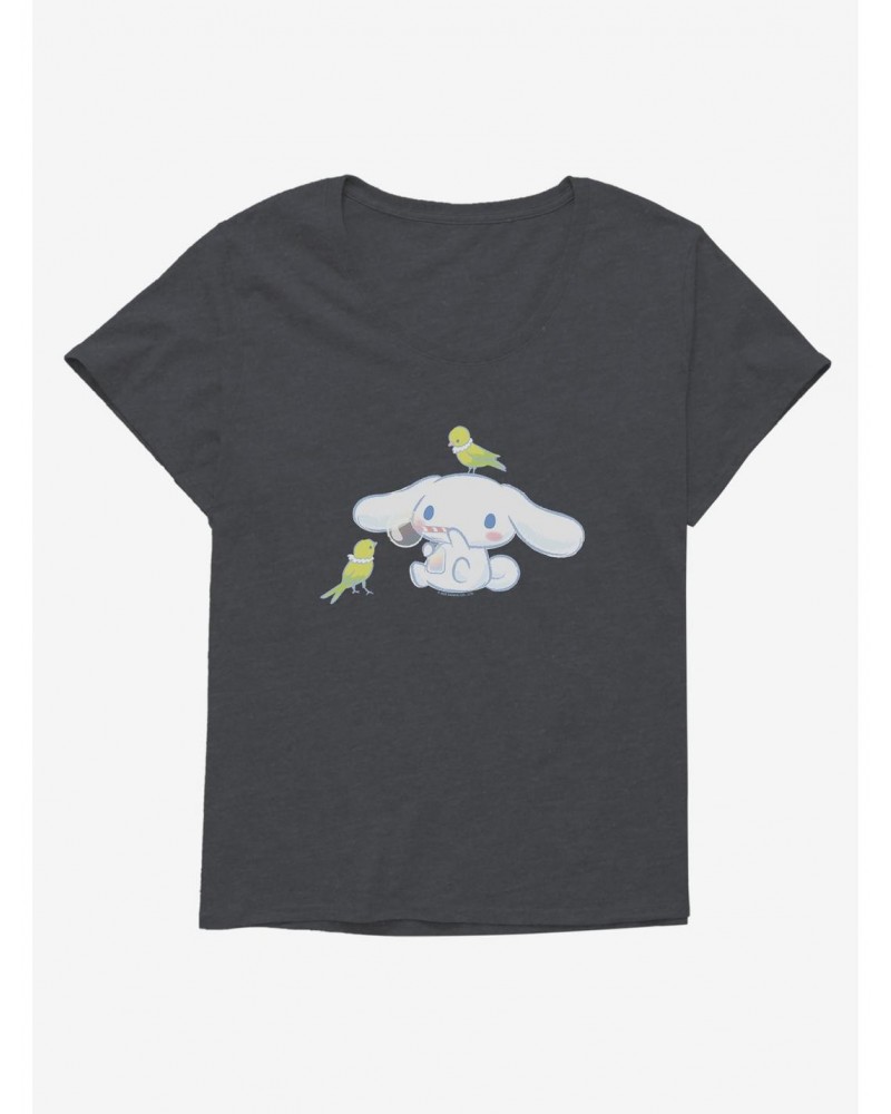 Cinnamoroll Bubbles And Birds Girls T-Shirt Plus Size $11.10 T-Shirts