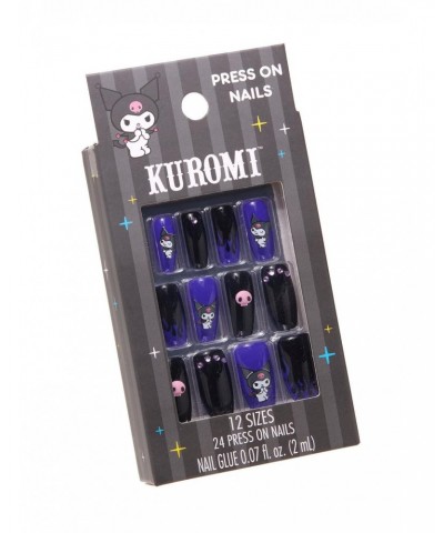 Kuromi Purple Flames Faux Nail Set $3.84 Nail Set