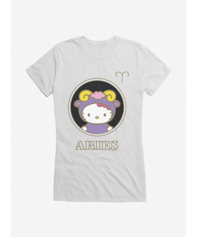 Hello Kitty Star Sign Aries Stencil Girls T-Shirt $6.18 T-Shirts