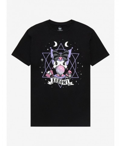 Kuromi Fortune Telling Boyfriend Fit Girls T-Shirt Plus Size $8.65 T-Shirts