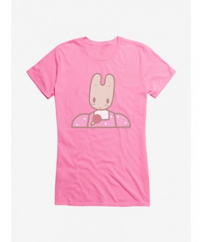 Marron Cream Pink Bunny Girls T-Shirt $9.36 T-Shirts