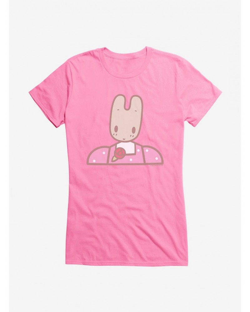 Marron Cream Pink Bunny Girls T-Shirt $9.36 T-Shirts