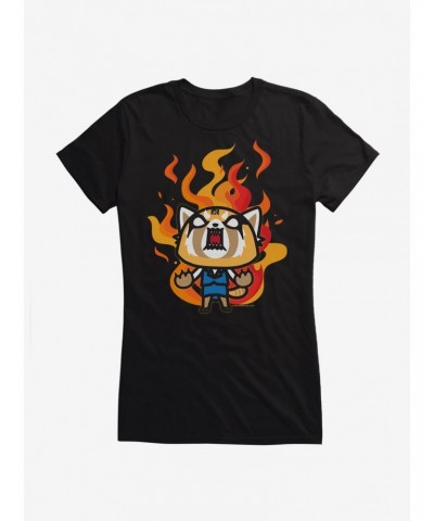 Aggretsuko Metal Rage Girls T-Shirt $6.37 T-Shirts