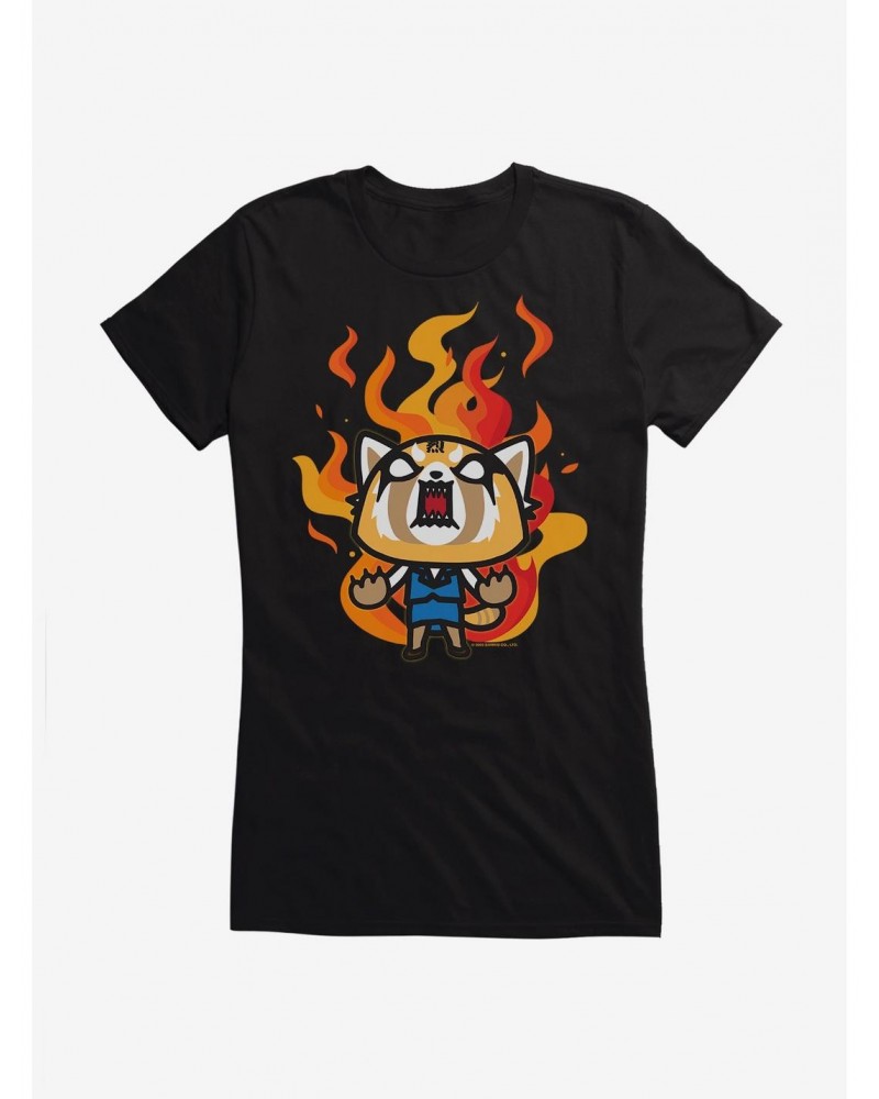 Aggretsuko Metal Rage Girls T-Shirt $6.37 T-Shirts