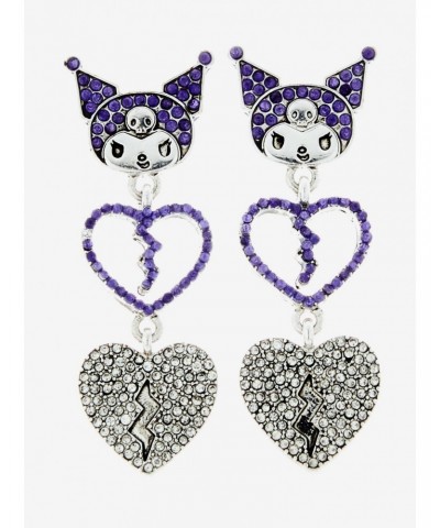 Kuromi Bejeweled Heart Earrings $6.06 Earrings