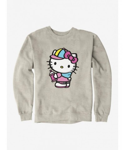Hello Kitty Spray Can Side Sweatshirt $9.15 Sweatshirts