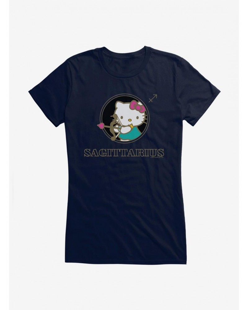 Hello Kitty Star Sign Sagittarius Stencil Girls T-Shirt $8.96 T-Shirts