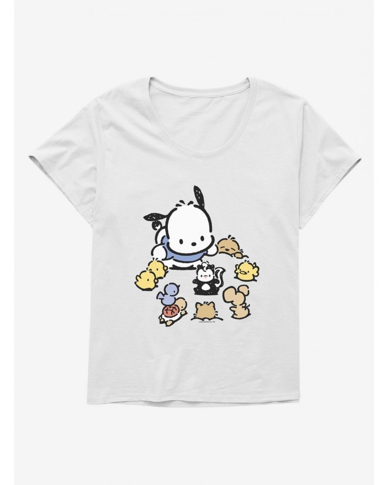 Pochacco Circle Of Friends Girls T-Shirt Plus Size $8.79 T-Shirts