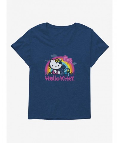 Hello Kitty Rainbow Graffiti Girls T-Shirt Plus Size $8.79 T-Shirts