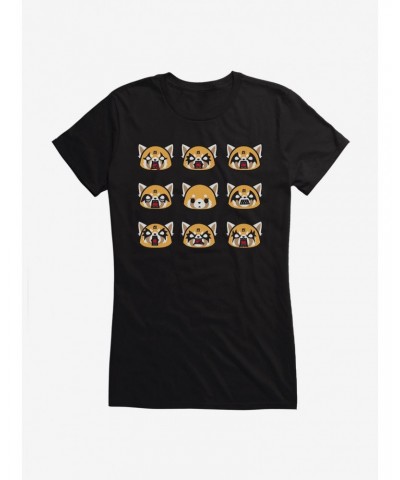 Aggretsuko Metal Emotions Girls T-Shirt $6.18 T-Shirts
