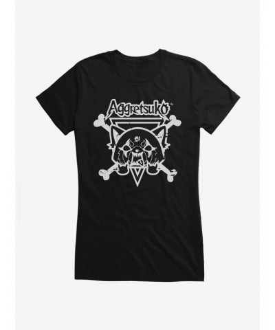 Aggretsuko Metal Crossbones Girls T-Shirt $7.97 T-Shirts
