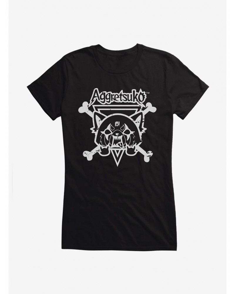 Aggretsuko Metal Crossbones Girls T-Shirt $7.97 T-Shirts