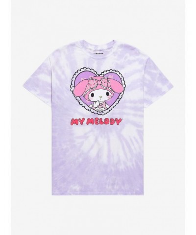 My Melody & Kuromi Pastel Tie-Dye Boyfriend Fit Girls T-Shirt $8.34 T-Shirts