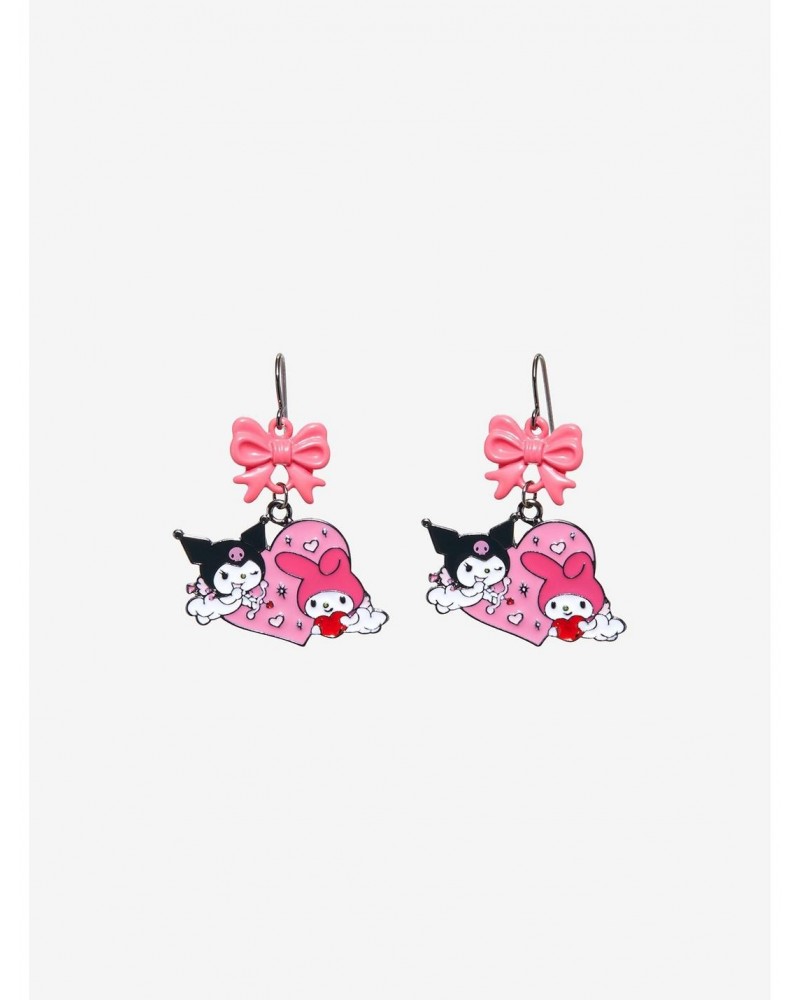 Kuromi & My Melody Bow Drop Earrings $4.64 Earrings