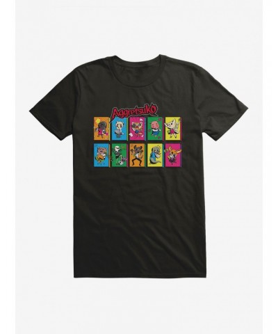 Aggretsuko Character Panels T-Shirt $5.93 T-Shirts