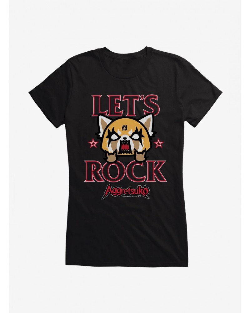 Aggretsuko Let's Rock Girls T-Shirt $7.77 T-Shirts