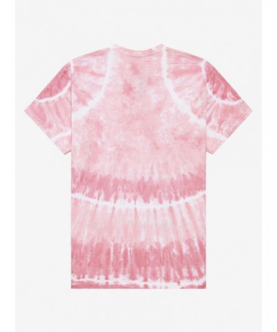 Hello Kitty Pink Grid Tie-Dye Boyfriend Fit Girls T-Shirt $9.47 T-Shirts